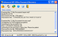 Advanced WordPerfect Office Password Recovery screenshot